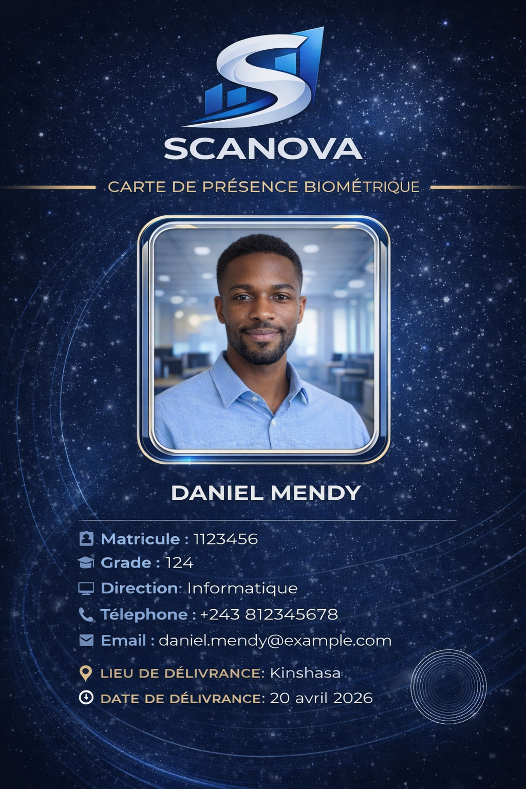 Exemple de badge généré par SCANOVA