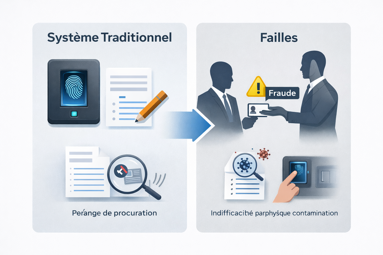 Faiblesses des systèmes traditionnels de gestion de présence